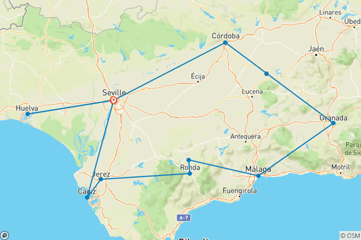 Map of Discovering the Soul of Andalusia