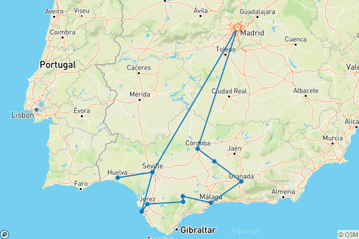 Karte von Andalusische Seele