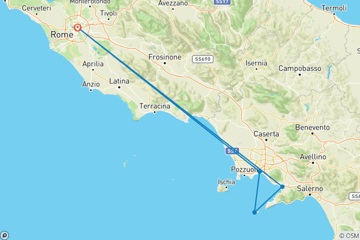 Carte du circuit La belle Campanie