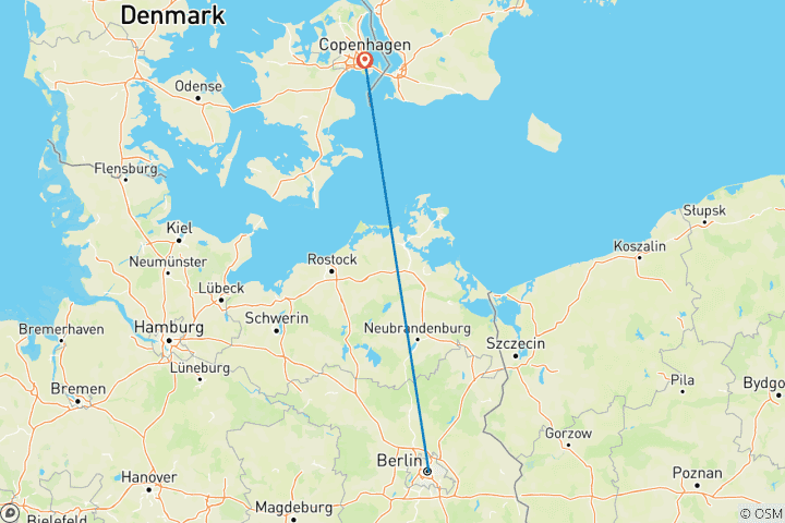 Carte du circuit Explorer Berlin à Copenhague