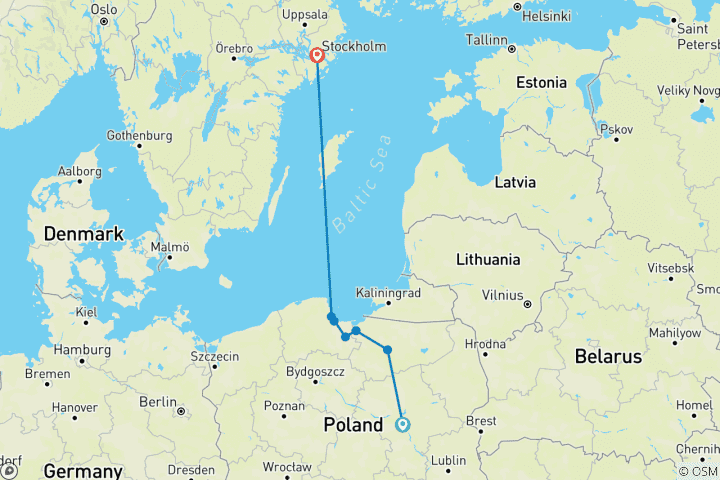 Map of Heading North End Stockholm