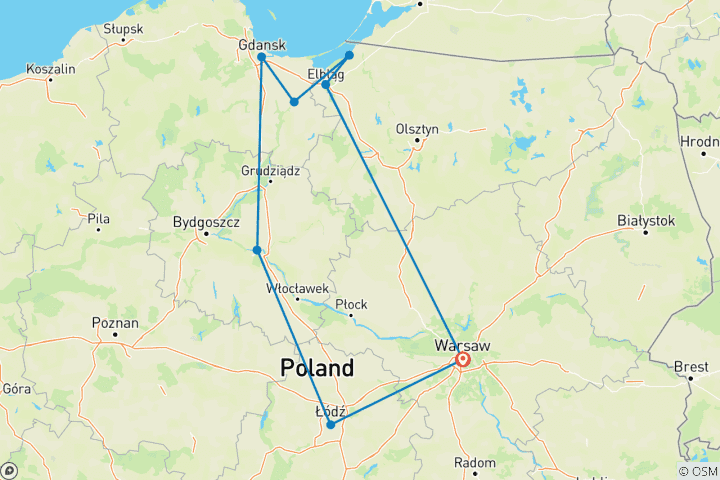 Carte du circuit Triangle polonais