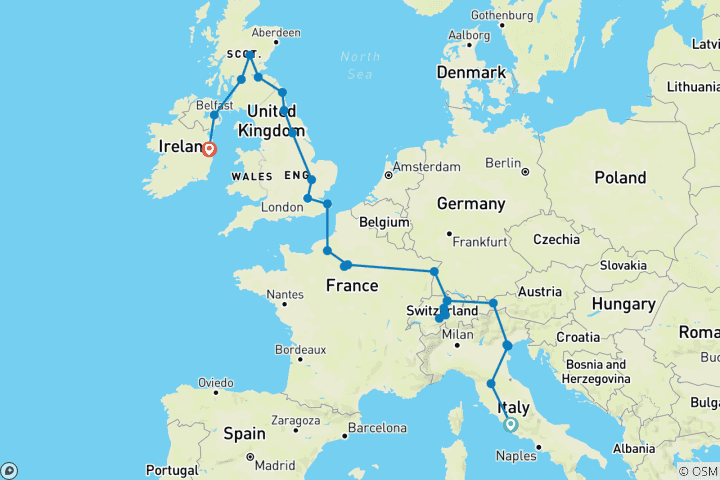 Carte du circuit Une aventure incroyable