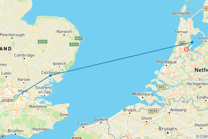 Carte du circuit Route du Nord