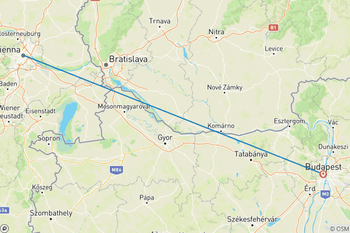 Carte du circuit Vienne et Budapest
