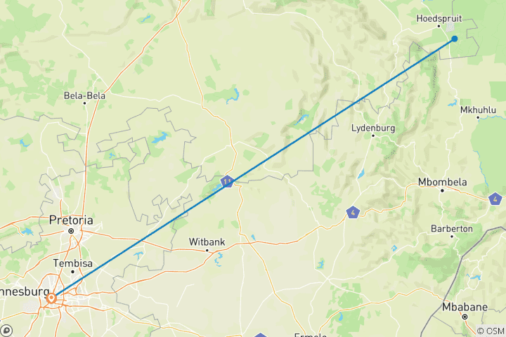 Map of Kapama Private Game Reserve