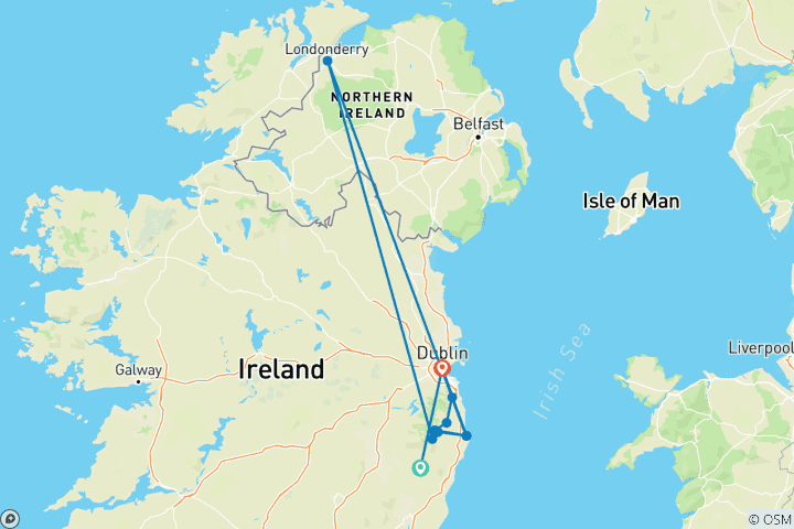 Carte du circuit Chemin de Wicklow