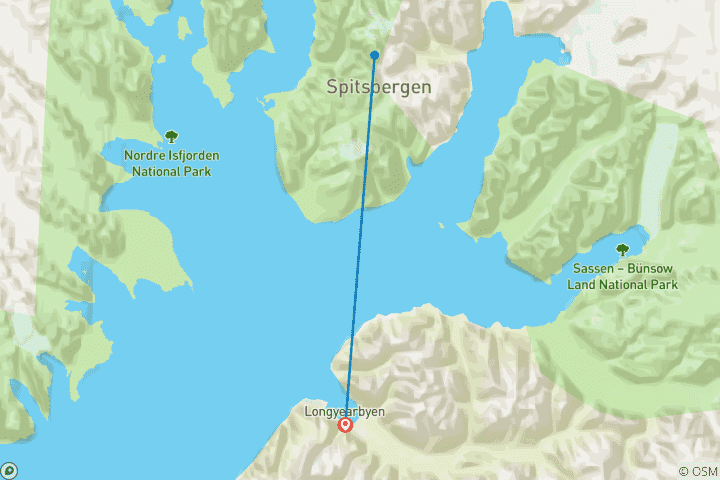 Carte du circuit Mini croisière Svalbard Adventure - 80 degrés nord