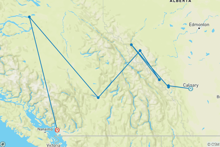 Map of Canada symphony, national parks & railroad romance