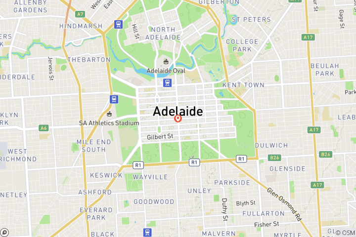 Carte du circuit Les points forts d'Adélaïde 4 jours - Vin, dîner et navigation au coucher du soleil