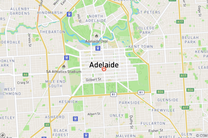Map of Adelaide Highlights 4 Days – Wine, Dine & Sail at Sunset