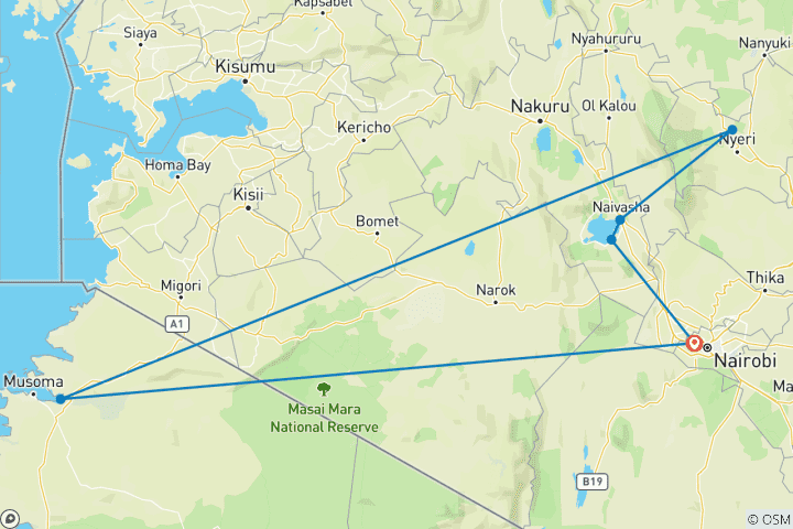 Karte von Zwischen Lowenpfaden und Akazientraumen
