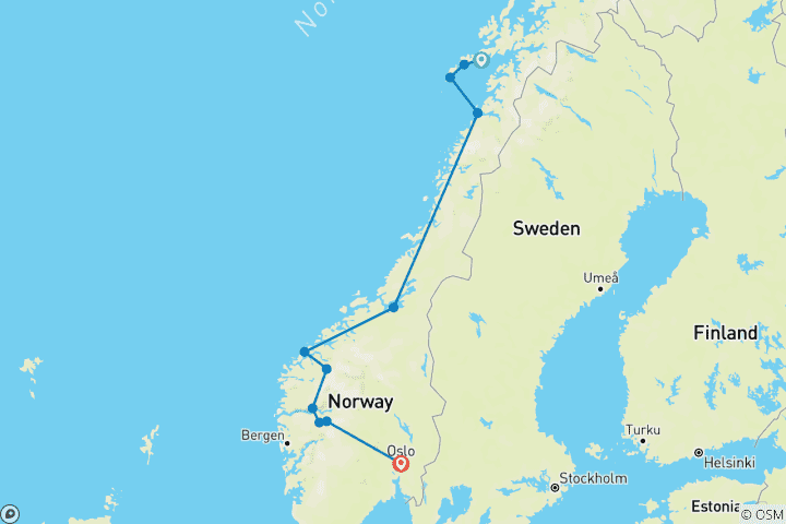 Map of In the footsteps of the Vikings (13 Days)