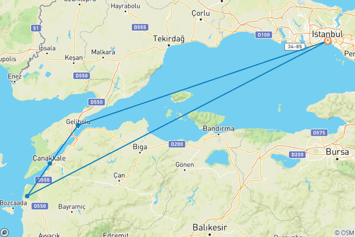 Map of Historic Turkey - 3 days