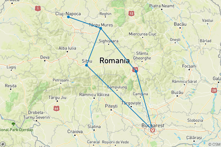 Carte du circuit La Transylvanie, le pays au-delà des forêts