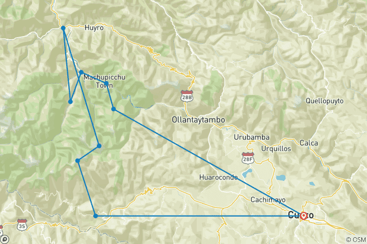 Map of Salkantay Trek 5 Days – Offer