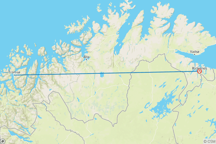 Carte du circuit Chasser la lumière (6 jours)