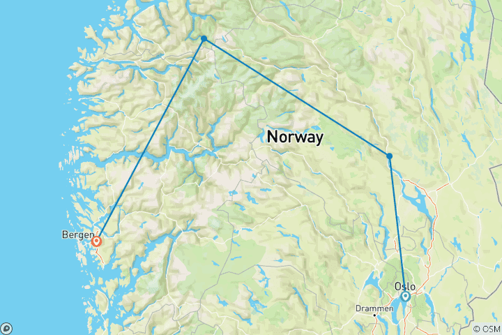 Carte du circuit Route d'or (10 jours)