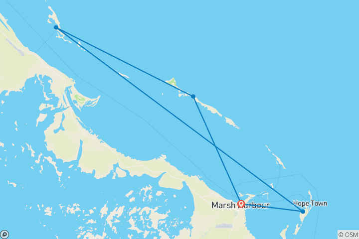 Map of Inselparadiese der Bahamas