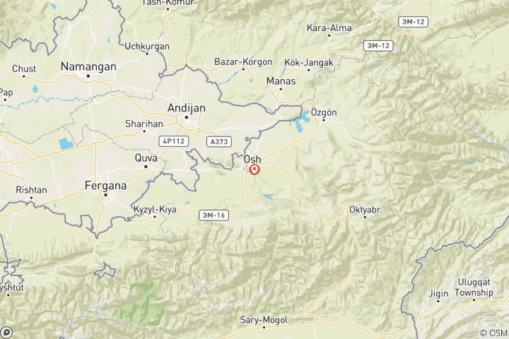 Carte du circuit Sommets des Pamirs (Osh - Osh)