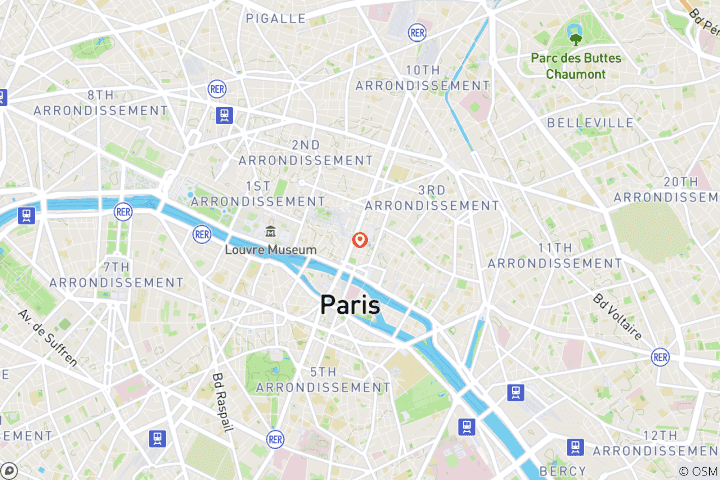 Map of 4-Day Paris Christmas Market
