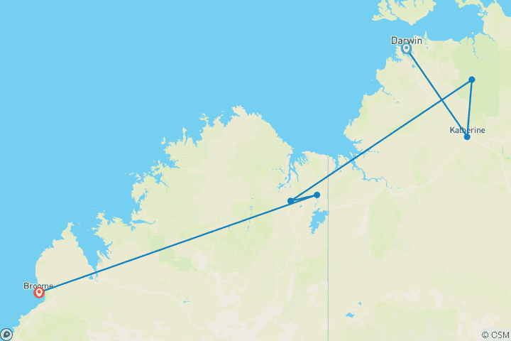 Kaart van Kimberley Ontdekkingsreiziger