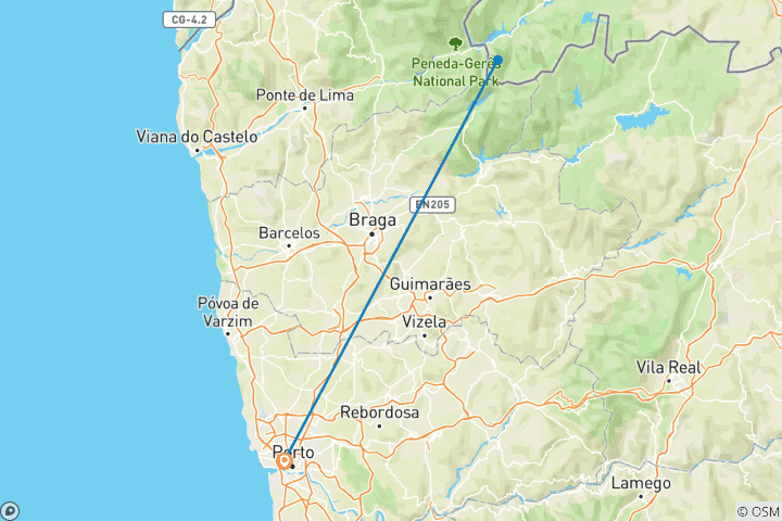 Carte du circuit Parc national de Peneda-Gerês Randonnée (8 jours)