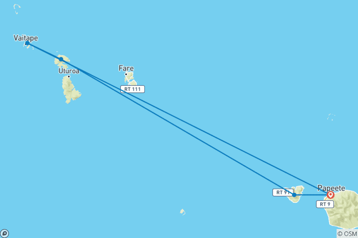 Carte du circuit La Polynésie française sous son meilleur jour
