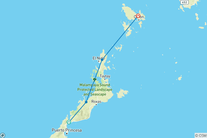 Carte du circuit Philippines Island Hopping West (avec expédition (à partir d'octobre 26))