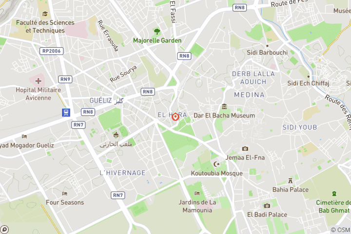 Carte du circuit Retraite de yoga de 5 jours dans les montagnes de l'Atlas