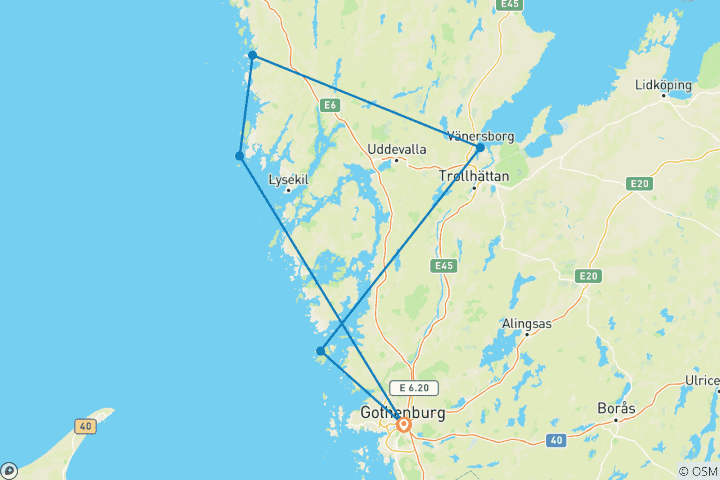 Carte du circuit L'archipel de rêve suédois (9 jours)