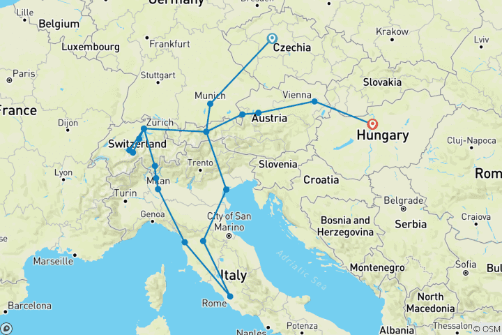 Carte du circuit Une fois dans la vie GO