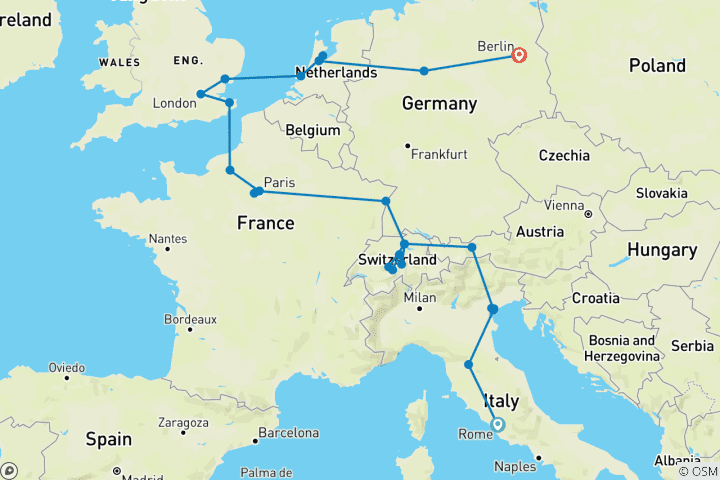 Mapa de Por Europa GO