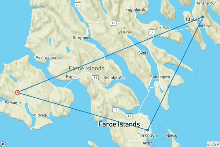 Map of Faroe Islands: Undiscovered 7 Days