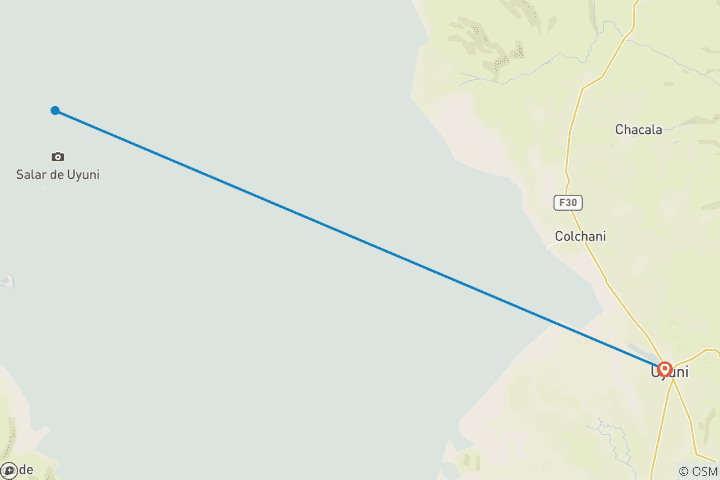 Map of Uyuni, the Mirror of the Sky