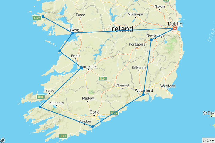 Map of Rundreise Irland (inkl Flug)