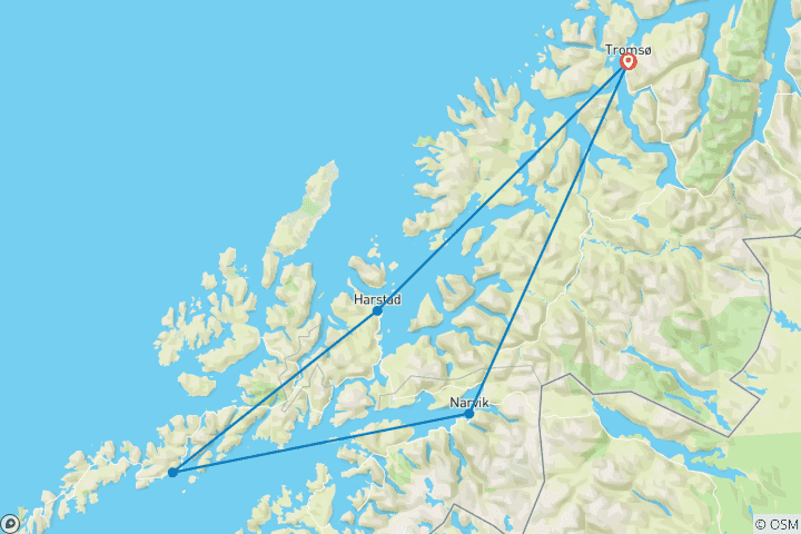 Carte du circuit Circuit Norvège (vol inclus)