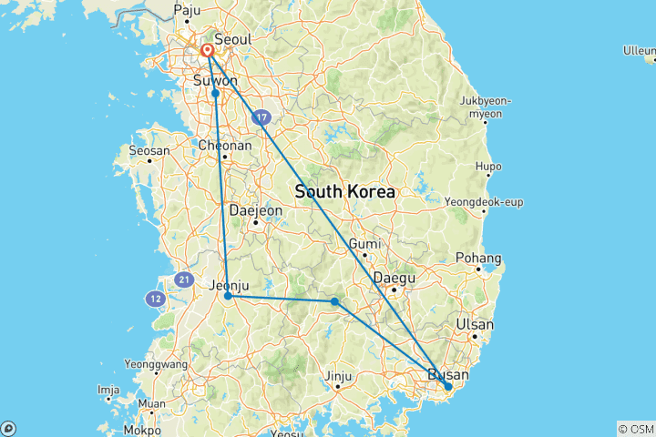 Map of Korea Express