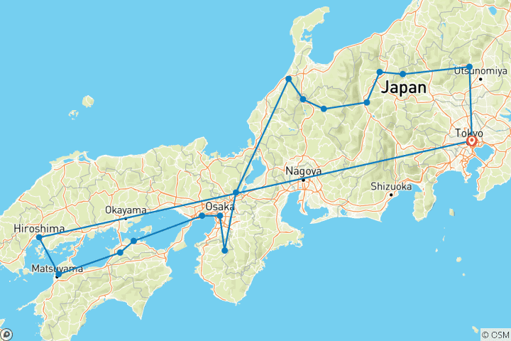 Kaart van Magisch en dromerig Japan