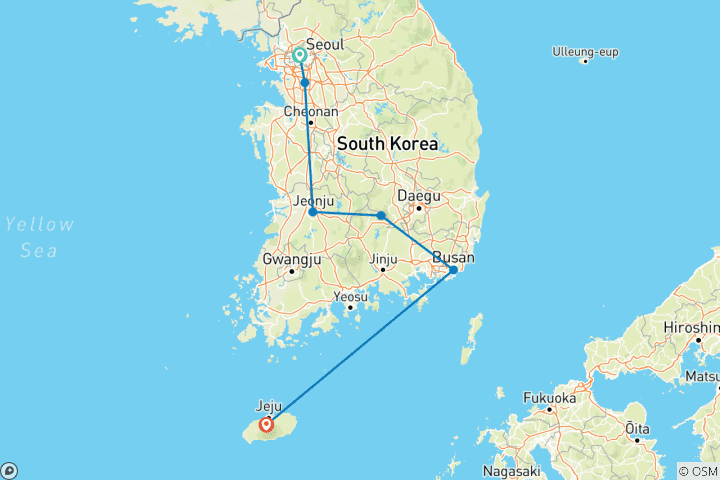 Map of The Essence of Korea and Jeju Island