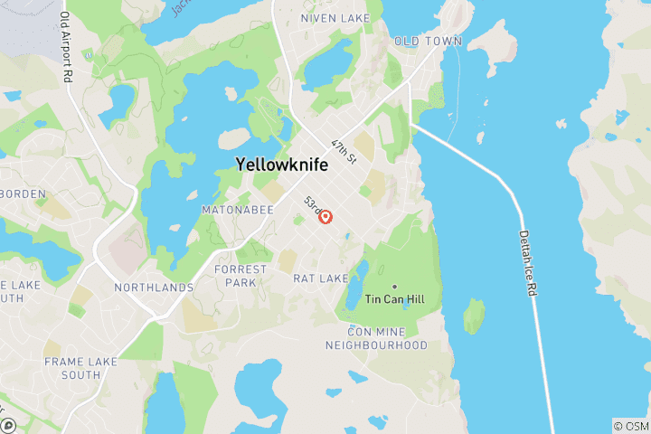 Karte von Aurora Viewing - Blachford Lodge by Arctic Kingdom