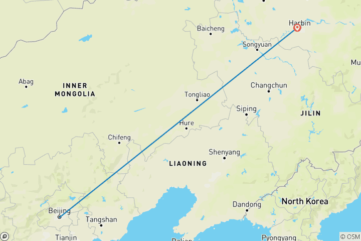 Kaart van 8 dagen Beijing Cultuur en Harbin Ice World Gezinsreis (privégids en chauffeur) - Aanpasbaar
