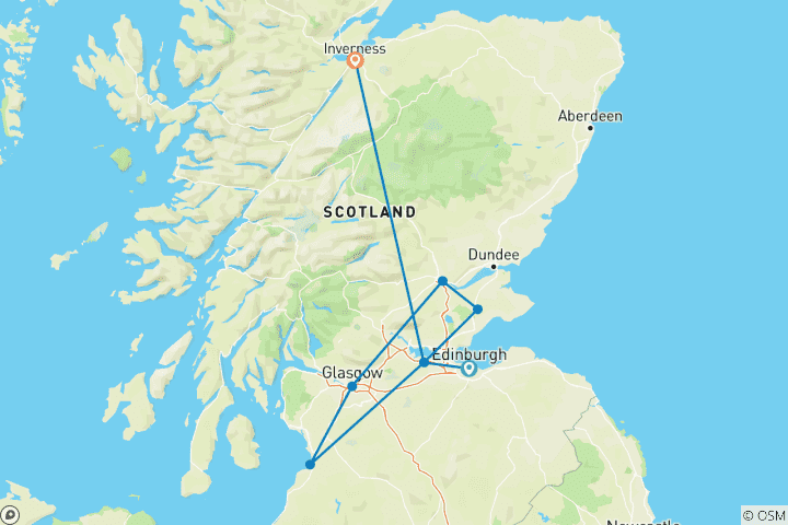 Mapa de La quintaesencia de Outlander - 6 días