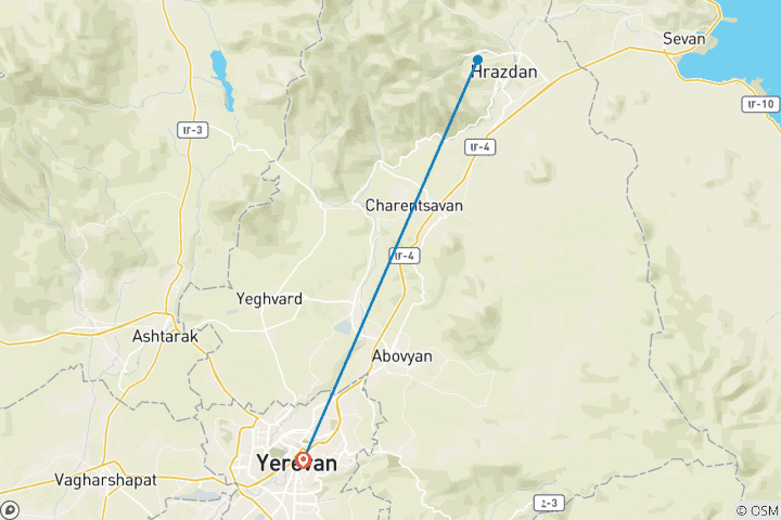 Carte du circuit Arménie enneigée - 5 jours / 4 nuits d'escapade hivernale à Tsaghkadzor
