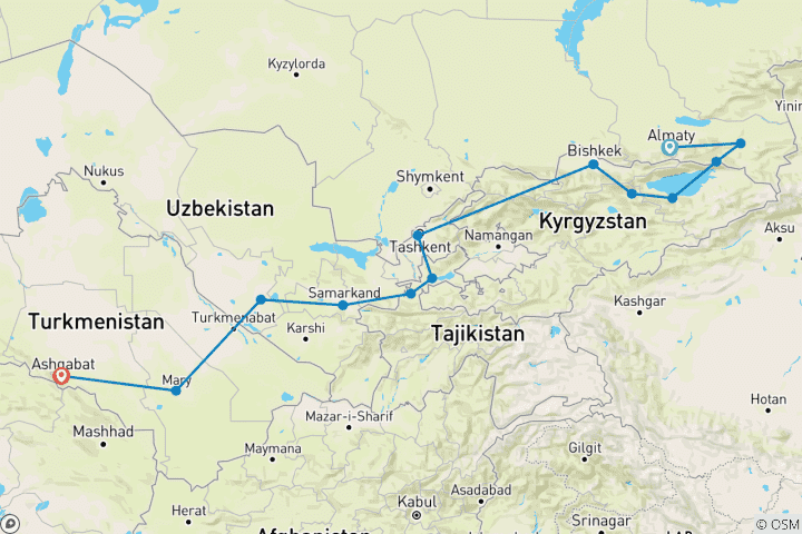 Carte du circuit Echoes of Empires : Expédition des Cinq Stans