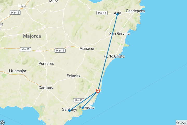 Carte du circuit Majorque : une croisière de charme - villages et criques de rêve (5 jours)