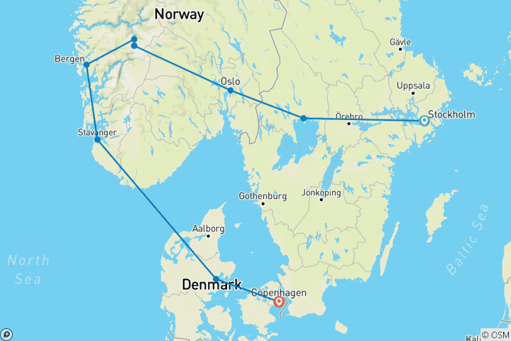 Map of Scandi Dreamscape - 10 Tage