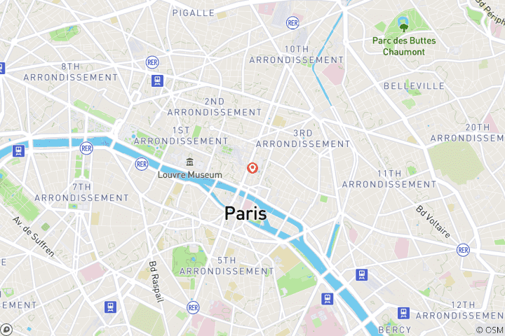 Map of France : Paris et Disneyland à Noël