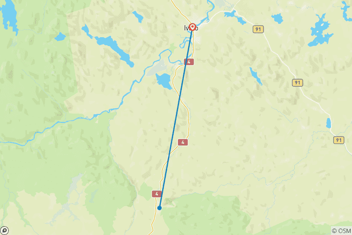 Carte du circuit Laponie : expédition dans la nature sauvage de l'Arctique