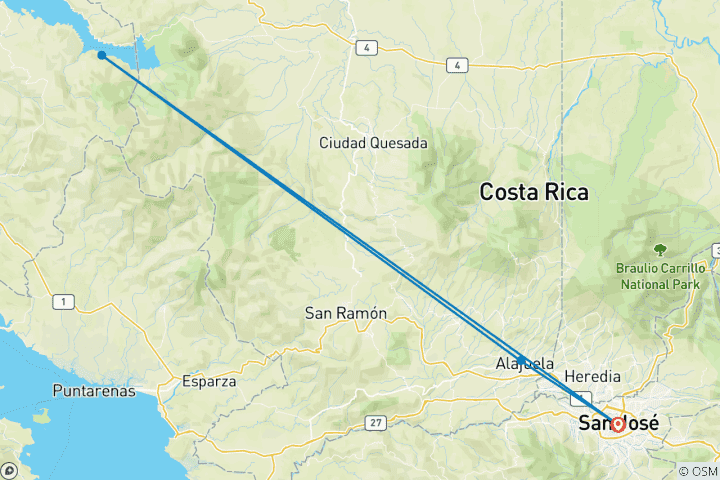 Carte du circuit Signature Costa Rica - Là où la nature répond